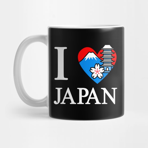 I Love Japan Travel Asian Vacation Slogan Souvenir by BoggsNicolas